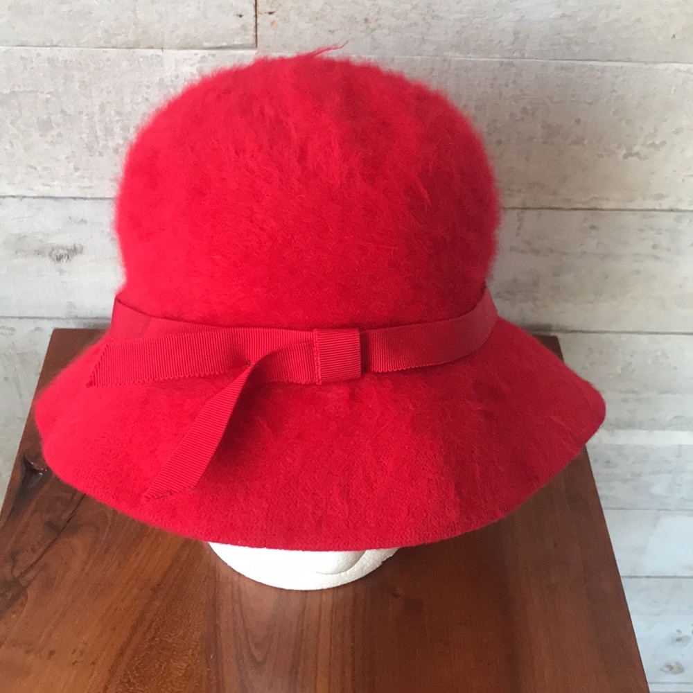 Kangol Red Fuzzy Hat
